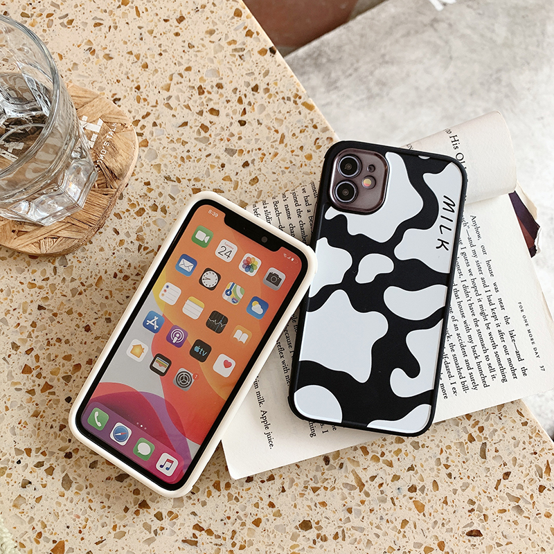 iPhone 12 11 Pro Max X XR XS Max 8 7 Plus iPhone fashionable silicone pattern, fashionable cow pattern and metal electroplated leopard print square iphone case