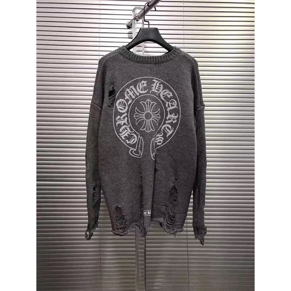 Áo len chrome heart rách