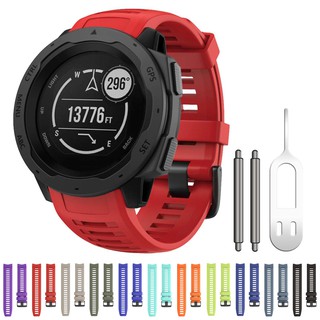 Dây đeo bằng silicone mềm thoáng khí thay thế cho đồng hồ thông minh Garmin Instinct