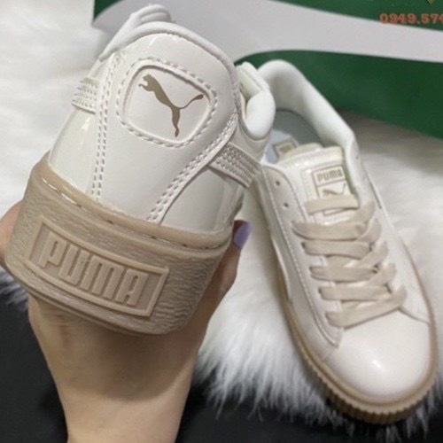 Giày thể thao Sneaker nữ,sneaker đế nâu da bóng,đen trắng, full trắng hottrend 2021