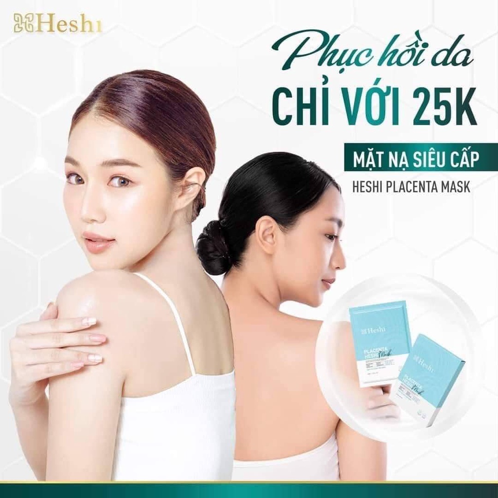 Mặt nạ Heshi, mặt nạ phục hồi dưỡng da, dưỡng ẩm, mềm mịn, căng bóng trắng sáng làn da[chính hãng]