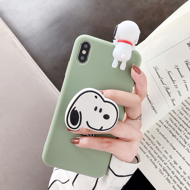 Casing  Xiaomi Mi A1 A2 Mi 9 8 Lite SE Mi 5x 6x 6 Snoopy khung dây đeo dễ thương Vỏ điện thoại