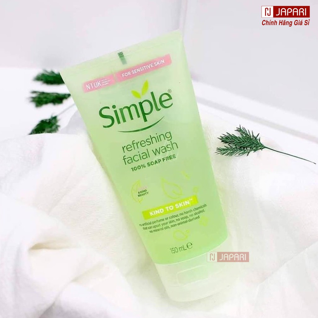 Sữa Rửa Mặt Simple Skincare CHÍNH HÃNG Srm Không Cồn Dưỡng Ẩm Da Dầu/Nhạy Cảm - Sửa Rửa Mặt Cho Nam Nữ Mỹ Phẩm JAPARI