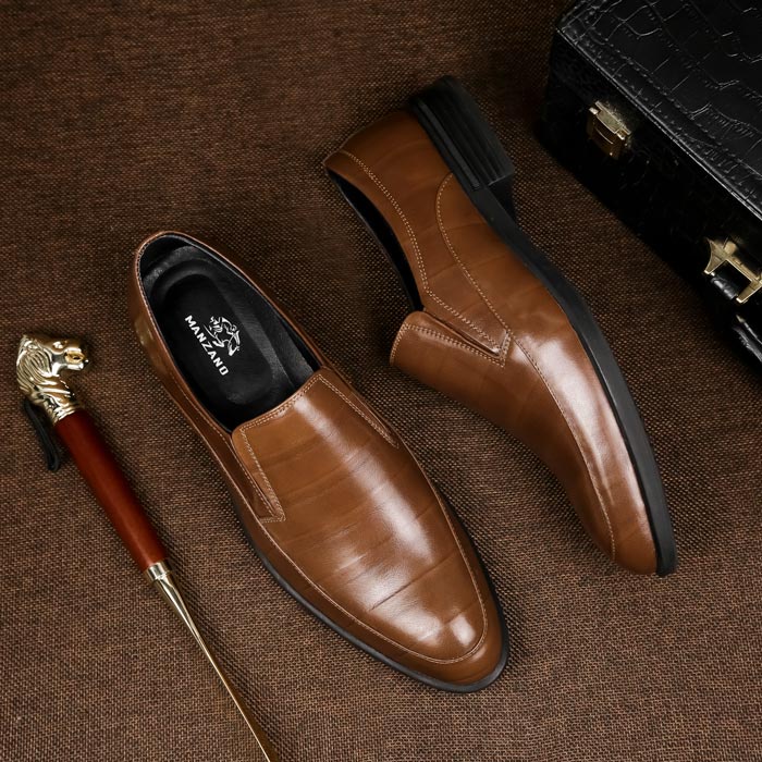 Giày nam đẹp da thật Manzano chống nhăn đẳng cấp M61168