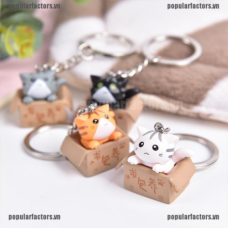 Móc Khóa Hình Mèo Hoạt Hình Dễ Thương