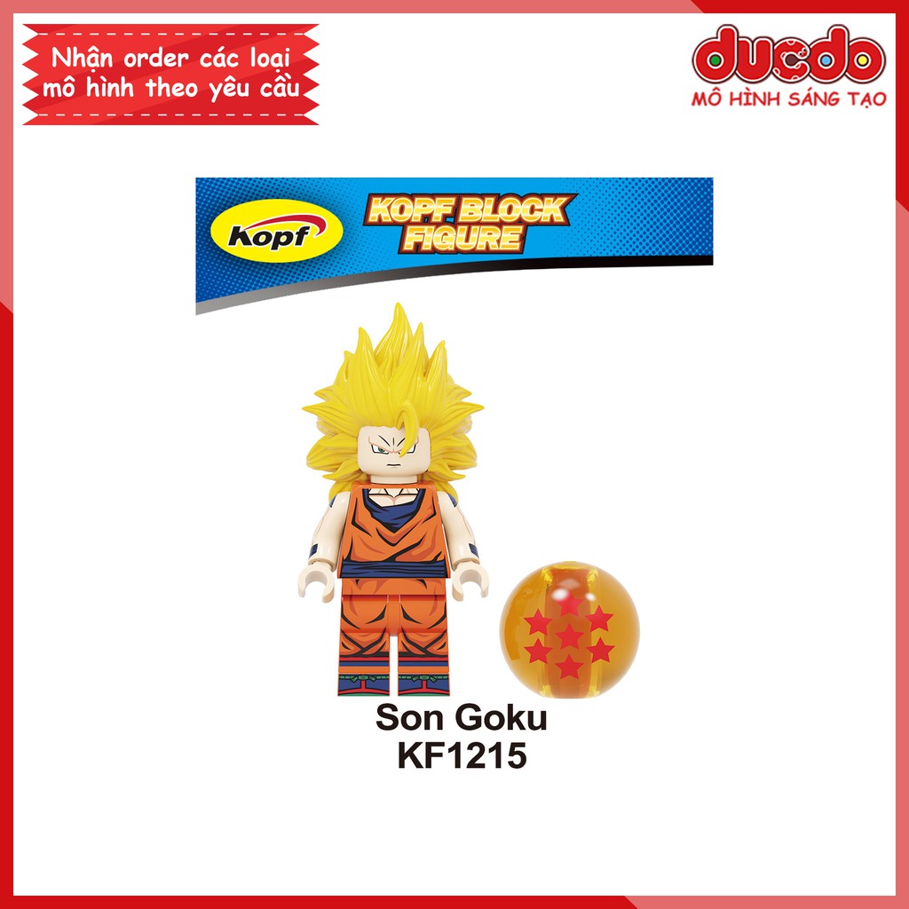 Minifigures các nhân vật trong Bảy viên ngọc rồng - Đồ chơi Lắp ghép Xếp hình Mô hình Mini Dragon Ball Kopf KF6098