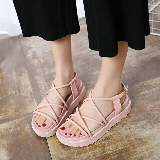 ] Sandal dây chéo sợi mảnh
