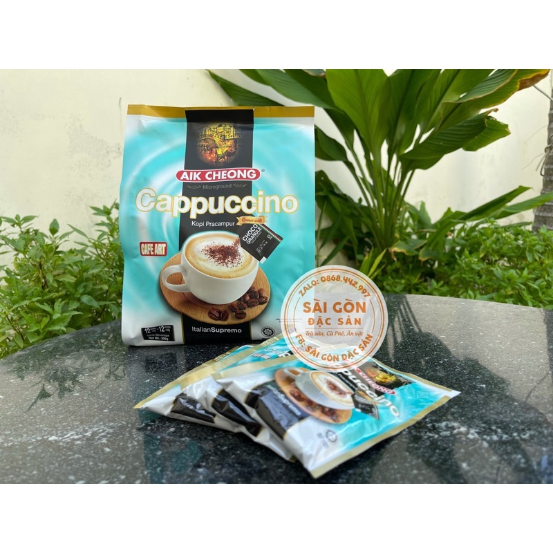 [Mã GROSALE giảm 10% đơn 150K] Cafe Malaysia Capuchino Gói Hòa Tan Aik Cheong 12 Gói x 25G SÀI GÒN ĐẶC SẢN