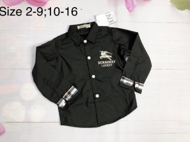 Áo sơmi đen chất siêu đẹp size 10-34kg