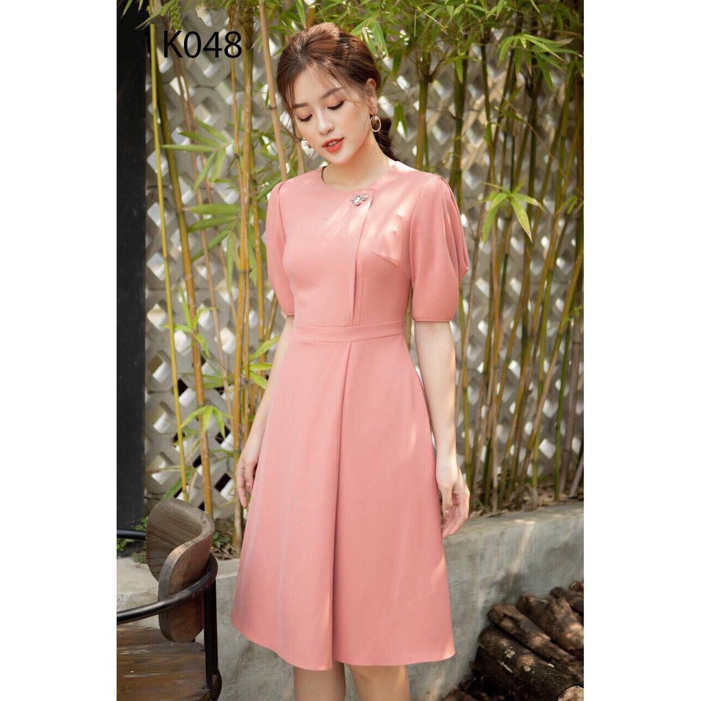 ĐẦM SUÔNG CỔ TRÒN K048 - TIIN STORE (Hàng may thiết kế ,ảnh thật shop tự chụp)