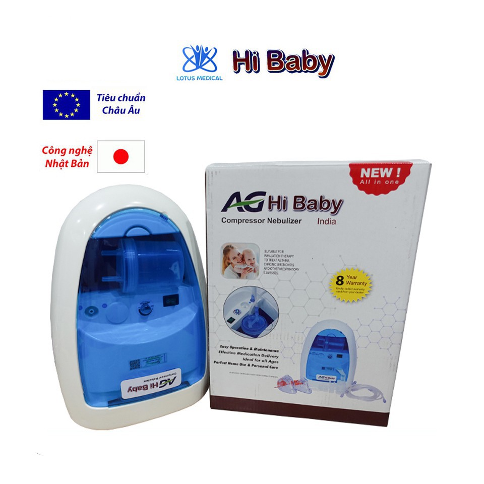 Máy xông hút mũi họng AG Life Hi Baby Nhập khẩu Ấn Độ