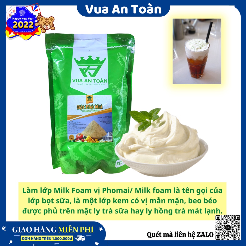 Bột Pho Mai Nguyên Chất 1kg Độc Quyền Công ty Vua An Toàn CREAM CHEESE POWDER