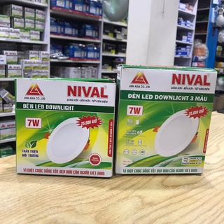 Đèn led mắt trâu - đèn led âm trần - downlight 7w nival