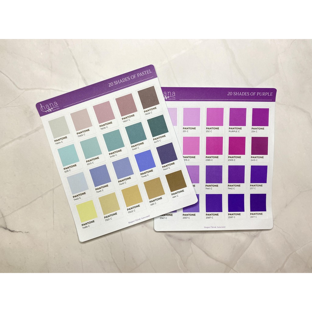 [20 shades] Sticker decal trang trí bảng màu Pantone _ #hana.land