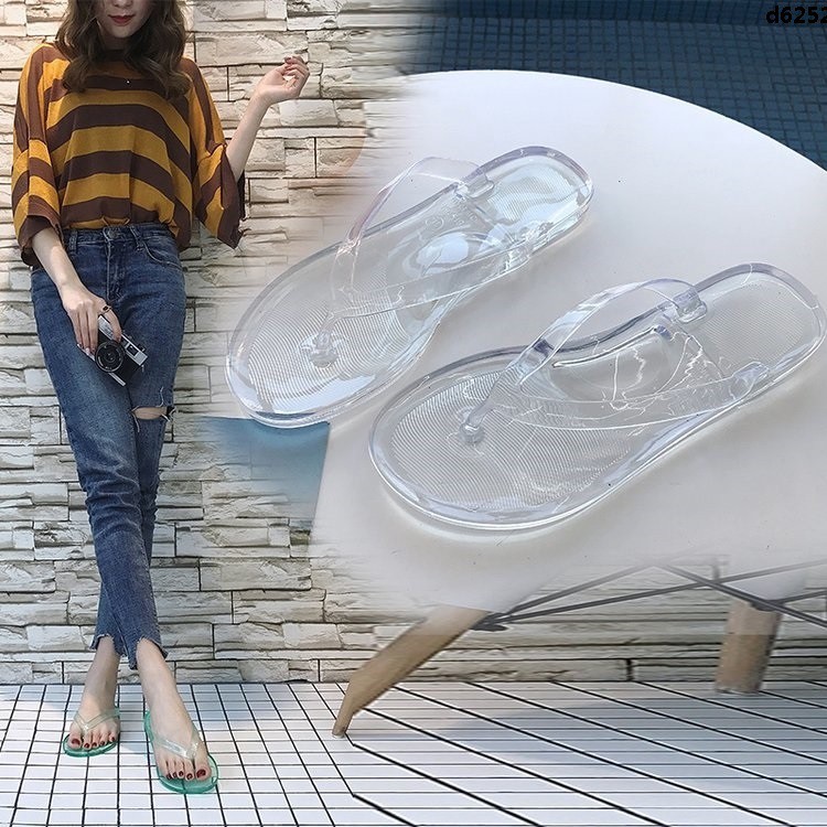 Dép Đi Trong Nhà Tắm Bằng Nhựa Trong Suốt Chống Trượt Chống Mài Mòn Cho Nữ