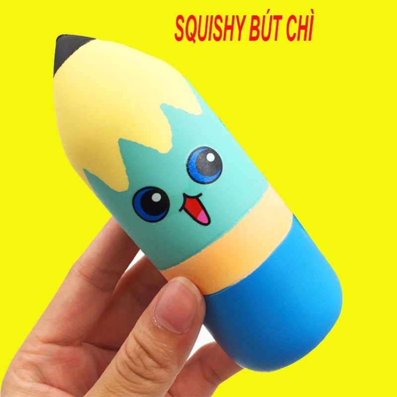 Squishy dẻo Bút Chì họa tiết xốp phồng chậm Squishy họa tiết dễ thương