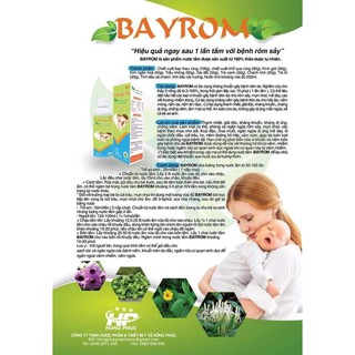 Nước tắm 100% thảo dược cho bé BAYROM - hết rôm sảy, ngừa khuẩn, tiêu mụn nhọt