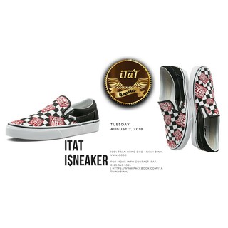 Full box - Giày lười Sneaker VANS CHECKERBOARD SLIP-ON CLASSIC OFF THE WALL