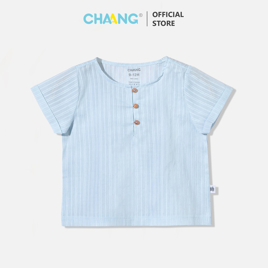 Áo cộc bổ trụ CHAANG summer xanh