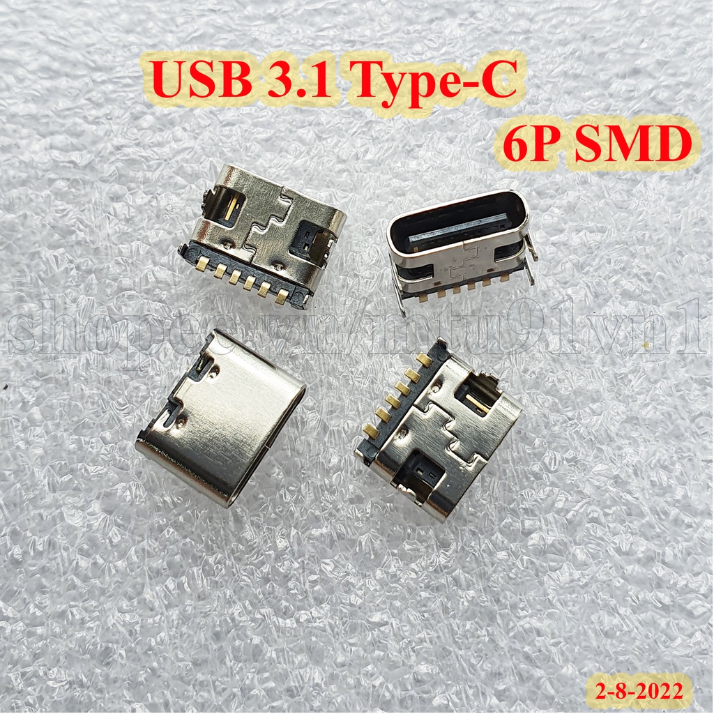 Chân Sạc Cổng USB 3.1 Type-C 6P - 16P SMD