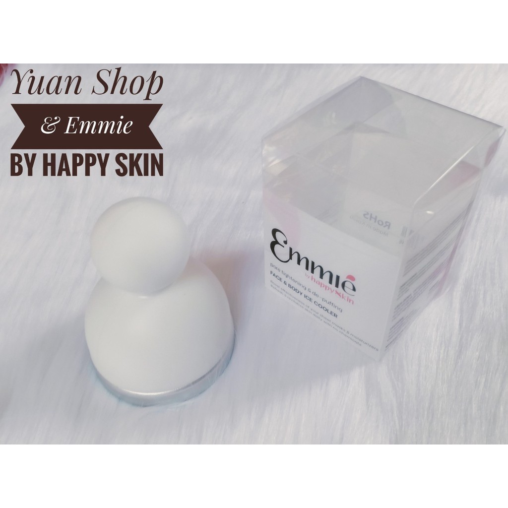 [Sẵn 3 Màu] Cây Lăn Lạnh Happy Skin se khít lỗ chân lông + tặng Mask Emmie