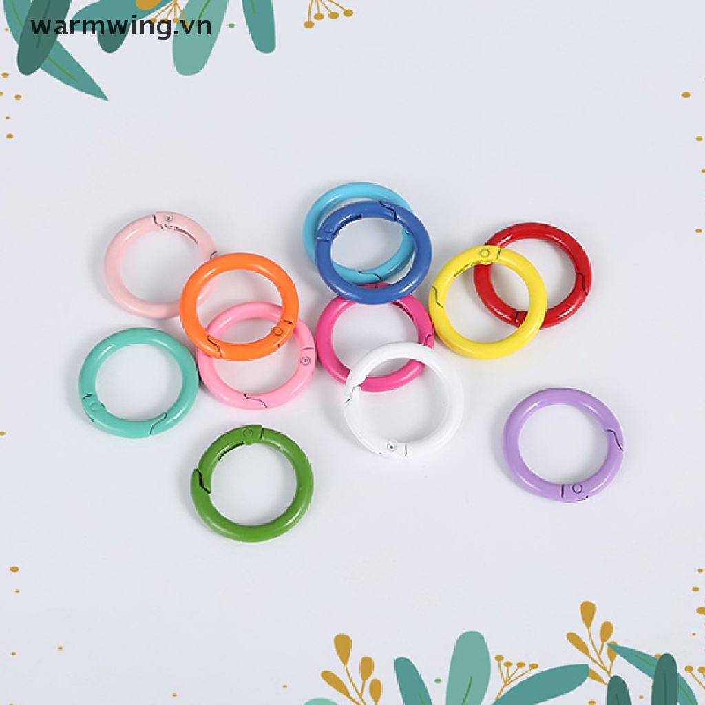 Set 10 Móc Khóa Carabiner Tròn Bằng Kim Loại