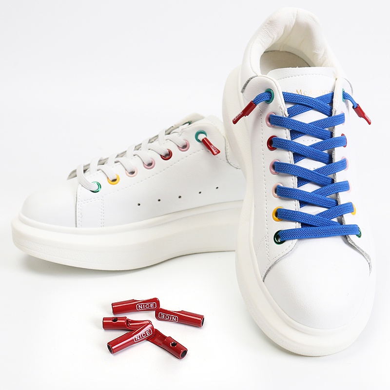 1 Cặp Dây Buộc Giày Co Giãn Có Khóa Cài Nhanh Chóng Dành Cho Nam Và Nữ Mới