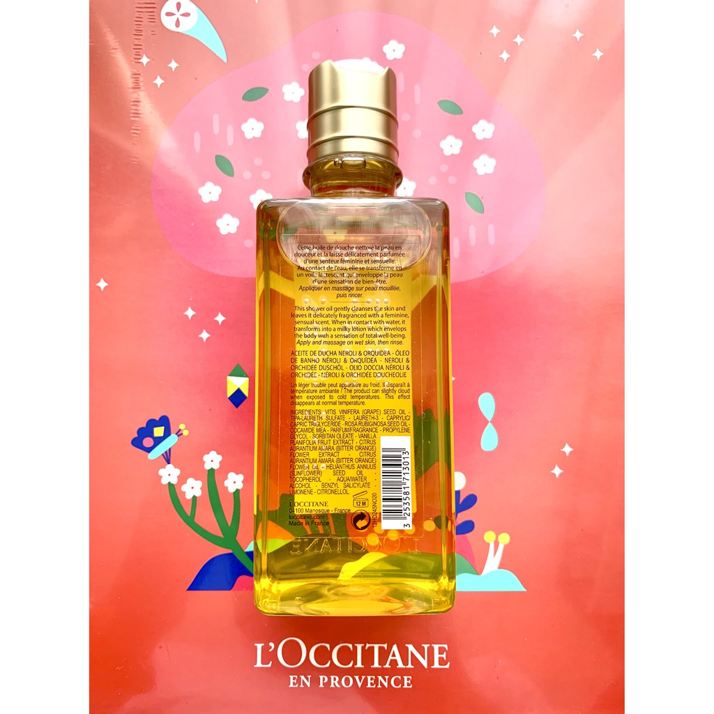 [BILL US/FR] L'Occitane Dầu Tắm Néroli &amp; Orchidée Shower Oil 245ml [NEW 2020]