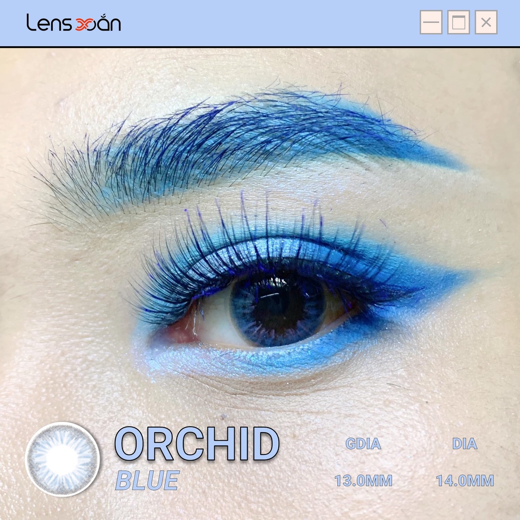 KÍNH ÁP TRÒNG ORCHID BLUE CỦA B.S.COR: LENS XANH DƯƠNG SÁNG TRONG NHẸ | LENS XOẮN