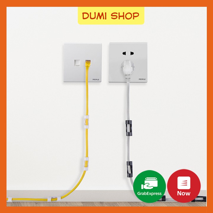 Vỉ 20 Kẹp Cố Định Dây Điện, Giữ Dây Cáp Sạc Thông Minh Chống Rối – Dumi Shop