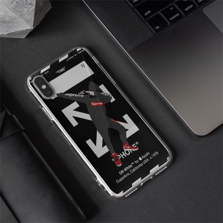 Ốp đt off - white phong cách hình người tạo dáng cực đẹp dành cho Iphone 5 đến 12 Promax SUPPOD00079