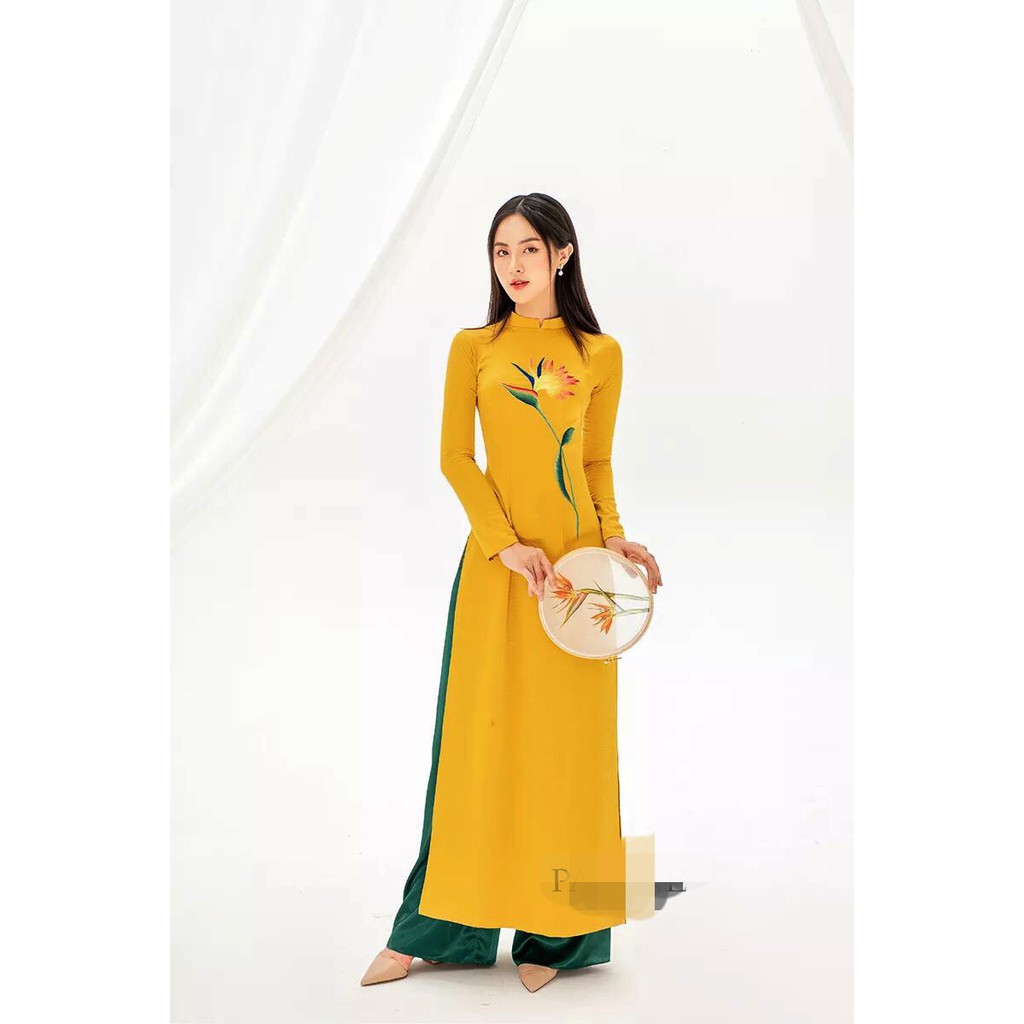 Áo dài lụa nhung cao cấp