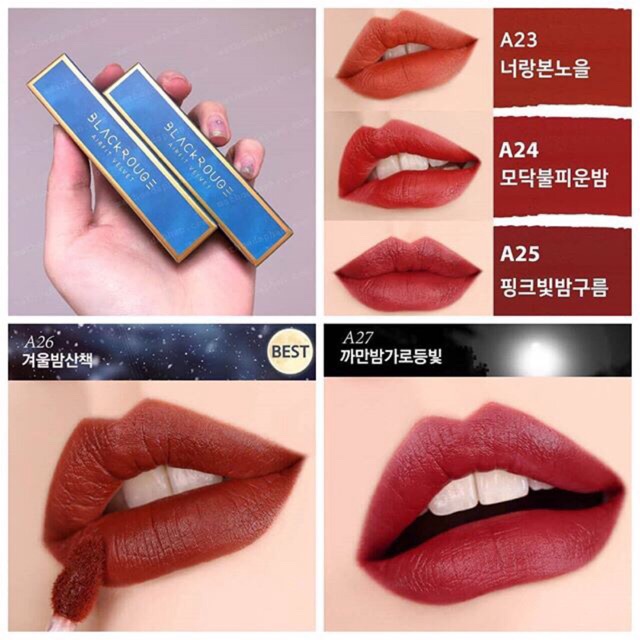 Son Kem Black Rouge Air Fit Velvet Tint Ver 5 | Thế Giới Skin Care