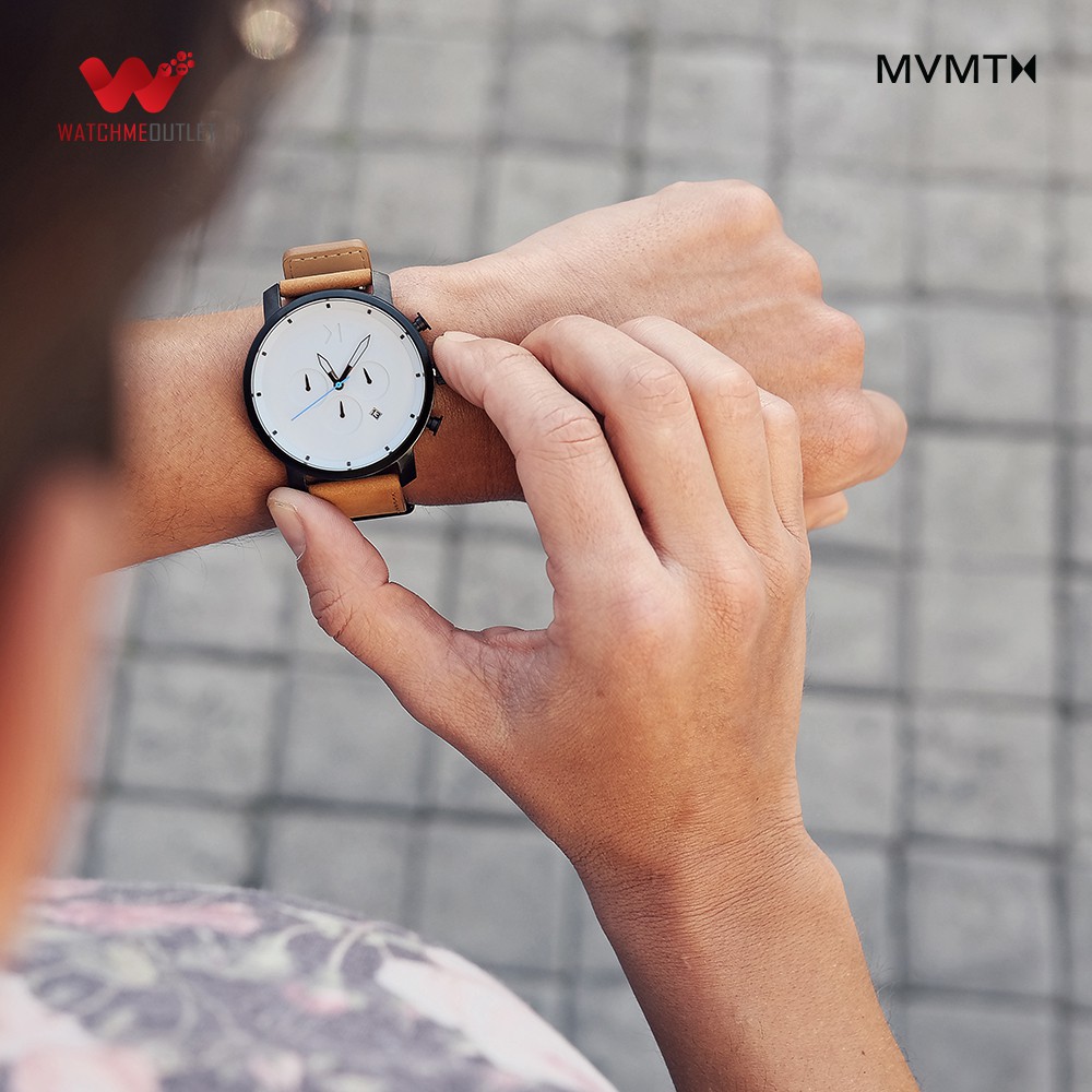 Đồng hồ Nam MVMT dây da 45mm - D-MC01-WBTL