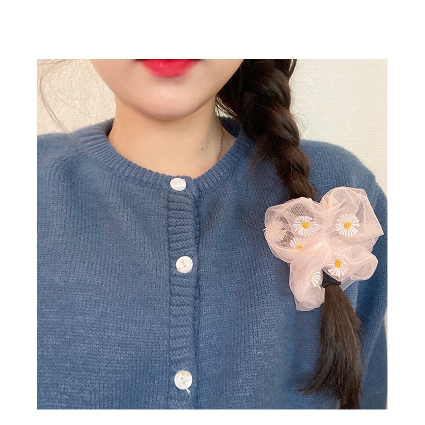 [RẺ VÔ ĐỊCH] Dây chun buộc tóc scrunchies hoa cúc họa mi Hàn Quốc - Phụ kiện cột tóc