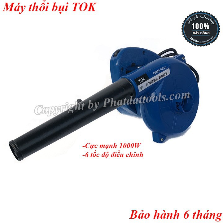 Máy thổi bụi TOK Xanh thổi bụi hút 2 chiều siêu khỏe công suất 1000w động cơ dây đồng bảo hành 6 tháng