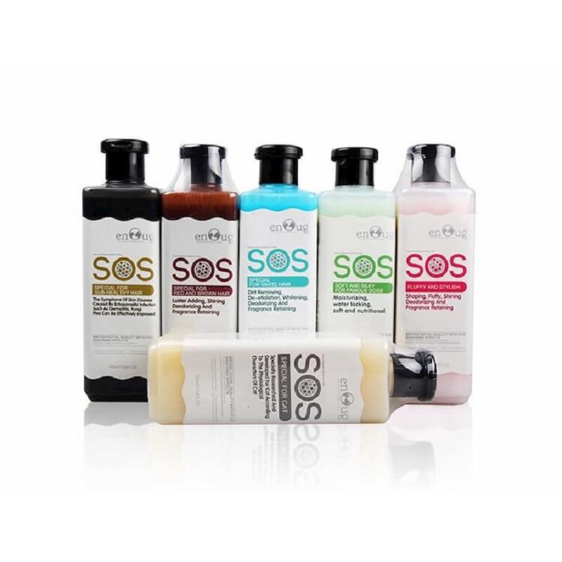 Sữa tắm chó mèo SOS 530ml, xà phòng tắm lông trắng mềm mượt, viêm da chính hãng kỳ nam Con Mèo Xiêm