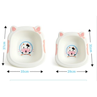 Chậu rửa mặt cho bé hình bò sữa