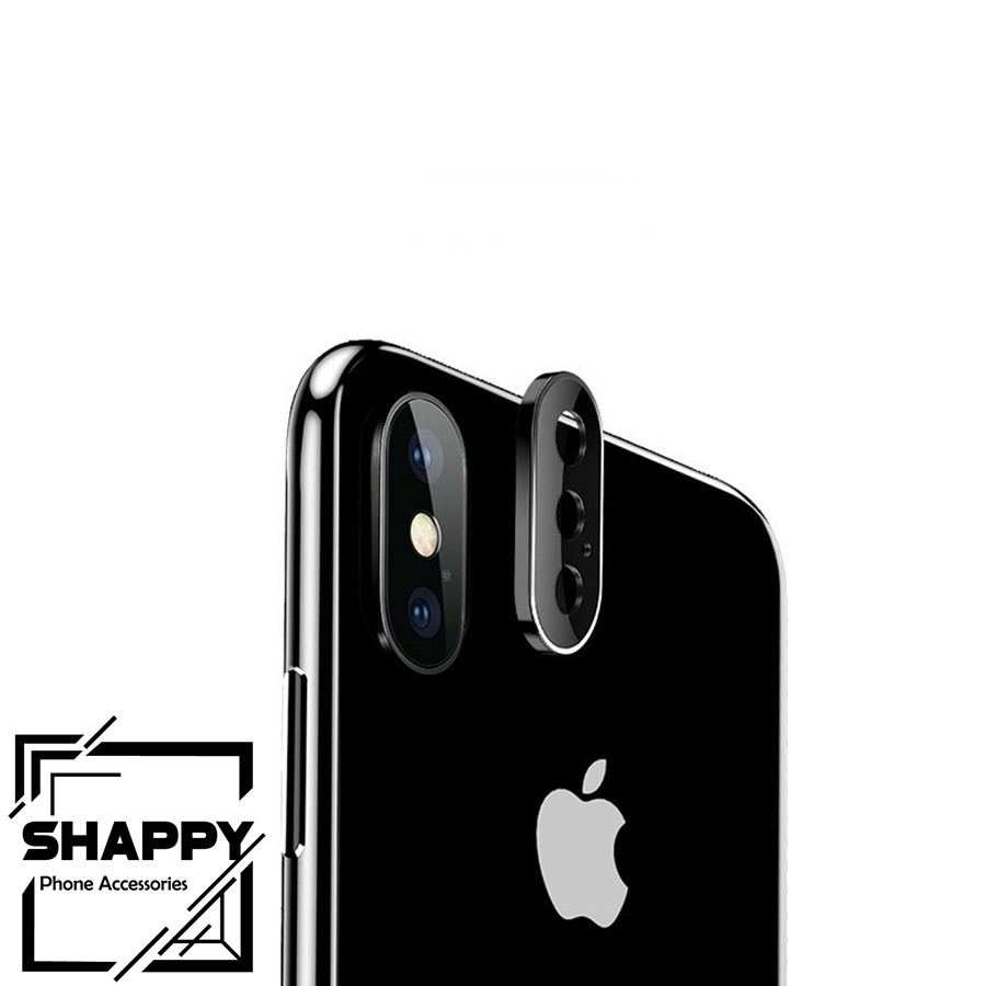 Viền Chụp Camera IPhone Kính Đen Nguyên Khối X/XS/XsMax [Shappy Shop]