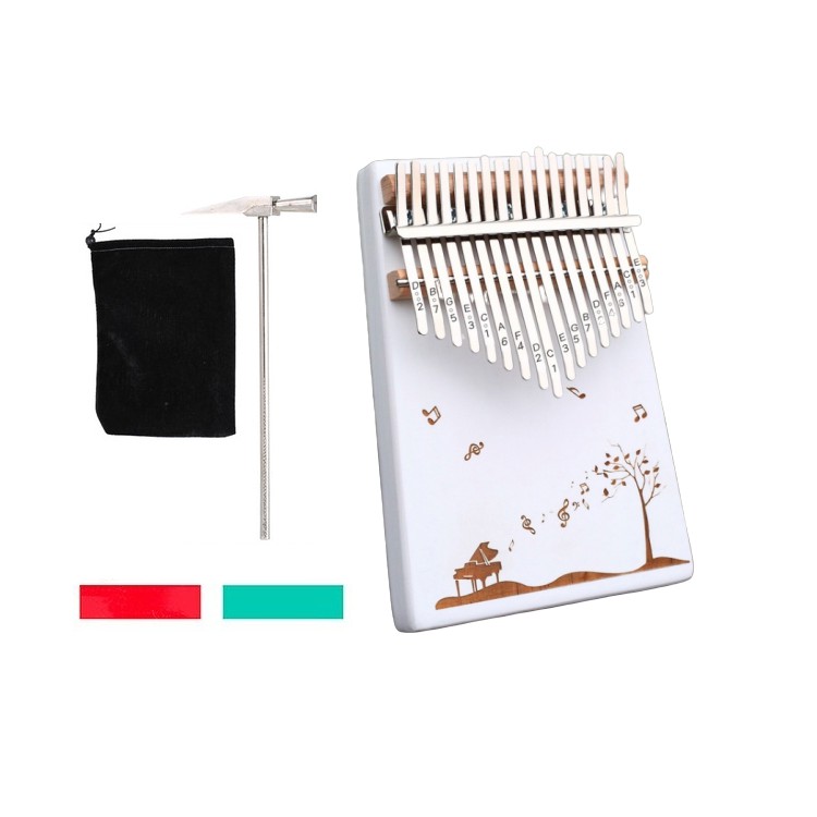 Đàn kalimba 17 phím NGUYÊN KHỐI-M17 HÌNH ĐÀN PIANO không tịt nột âm vang tựa đàn piano đàn hạc Tặng HDSD