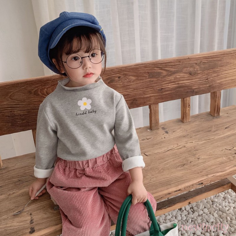 Áo Thun Tay Dài In Hình Hoạt Hình Dễ Thương Cho Bé Gái