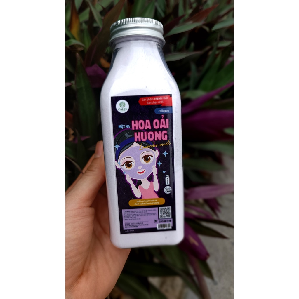 Mặt Nạ Dẻo Collagen Hoa Lavender (hoa oải hương), Kiểm Soát dầu, Giảm mụn Dưỡng trắng da Mask dẻo
