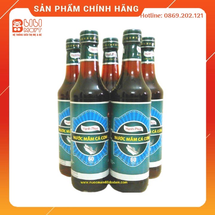 Nước Mắm Cá Cơm Hạnh Phúc 60 Độ Đạm Chai 500 ml 💟💟 FREESHIP 💟💟 mùi thơm nhẹ, giúp bé ăn ngon miệng hơn.