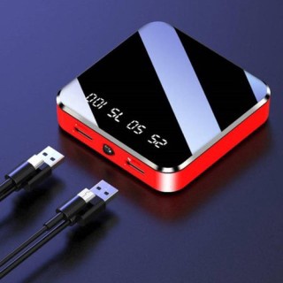 Sạc dự phòng vuông mặt gương có đèn pin dung lượng 20000mah