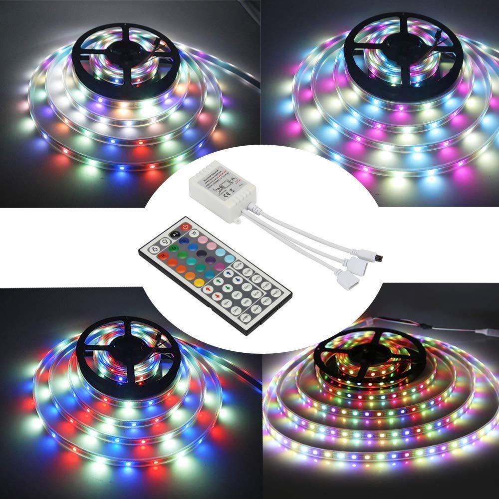 Bộ cuộn đèn Led dây dán 10m đổi nhiều màu (3528RGB) có remote điều khiển | BigBuy360 - bigbuy360.vn