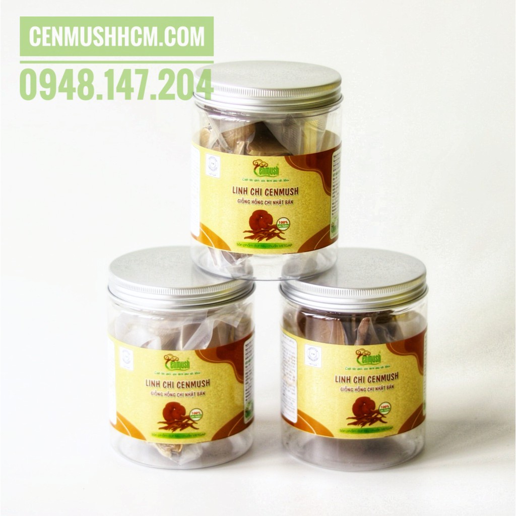 Nấm Linh Chi Đỏ Nhật Bản CENMUSH lọ 50g thái lát (Giống Hồng Chi)