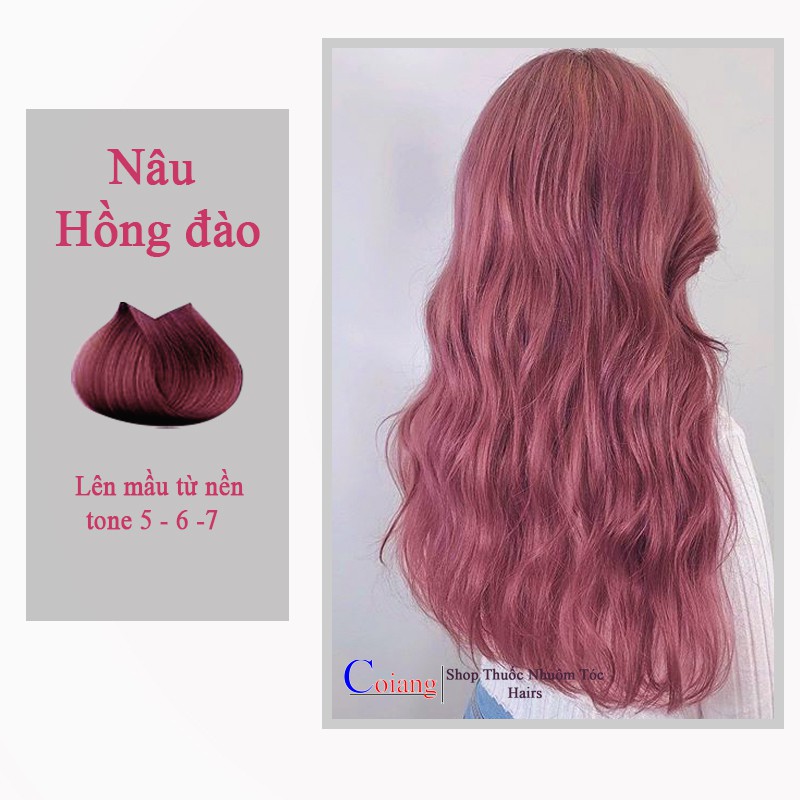 Thuốc nhuộm tóc NÂU HỒNG ĐÀO không cần thuốc tẩy tóc Chenglovehairs, Chenglovehair