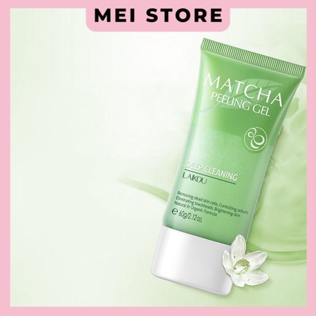 Gel Tẩy Tế Bào Chết Da Mặt Matcha Trà Xanh Laikou Peeling Gel 60g