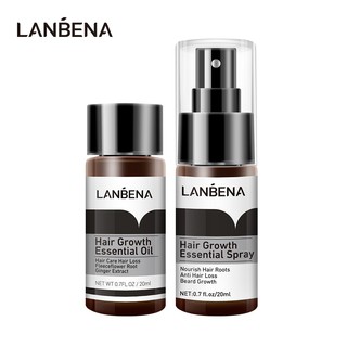Set 2 Tinh Chất Lanbena 20m Kích Thích Mọc Tóc + Xịt Nuôi Dưỡng Củng Cố Chân Tóc Chống Hói