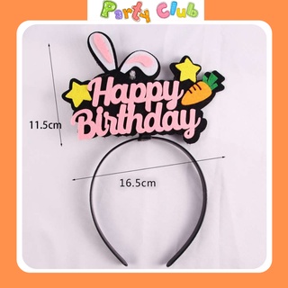 Bờm tóc - cài tóc happy birthday nỉ đeo sinh nhật